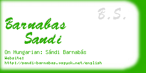 barnabas sandi business card